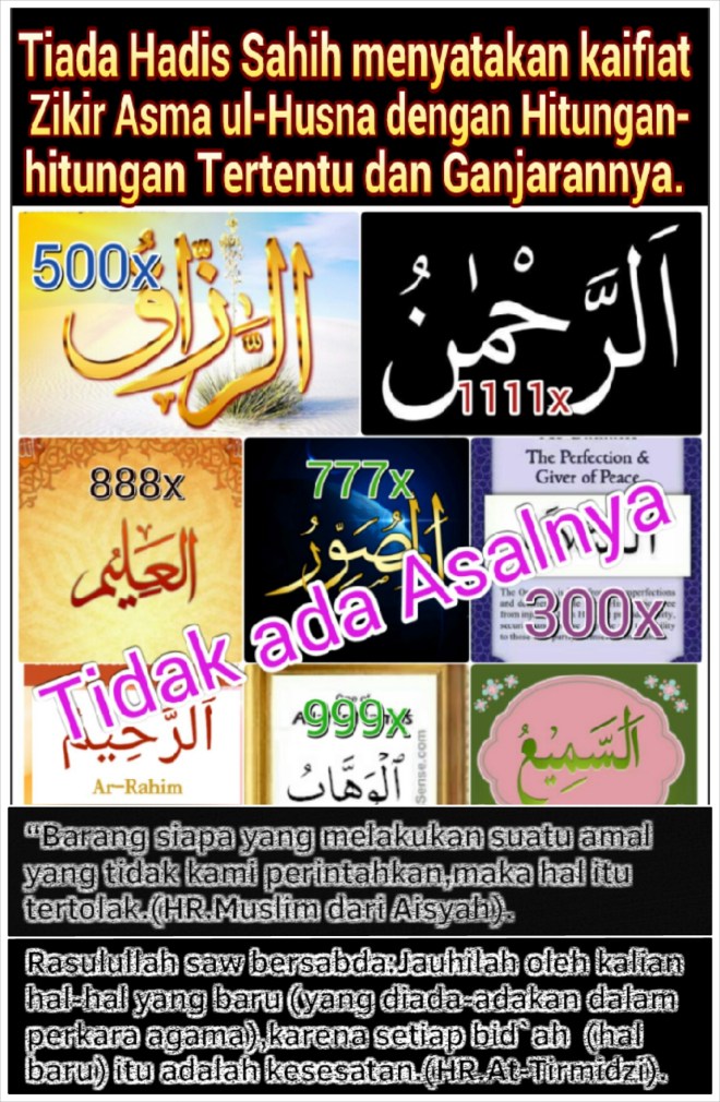 Cara salah seru Asma husna