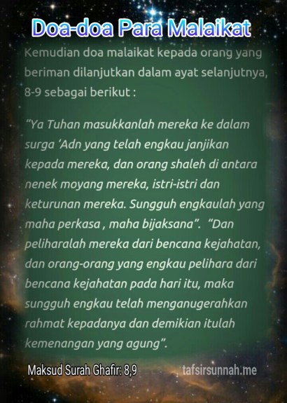 Ghafir ayat 8 dan 9 doa para malaikat