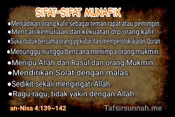 Tanda sifat munafik munafiqin